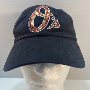 Baltimore Orioles MLB '47 Brand Black Sequence O’s Embroidered Adjustable Strap